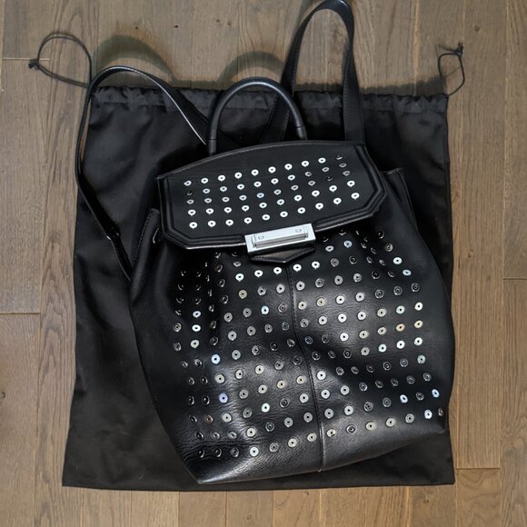 Alexander Wang Prisma Skeletal Studded Leather Backpack - Picture 2 of 9